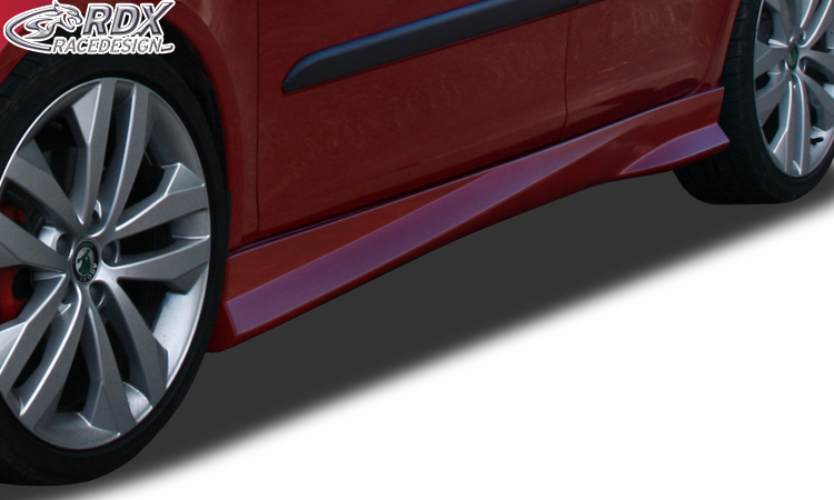 Bas de caisse (la paire) RDX pour SKODA Fabia 2 / 5J (-2010 et restylée 2010+) « Turbo »