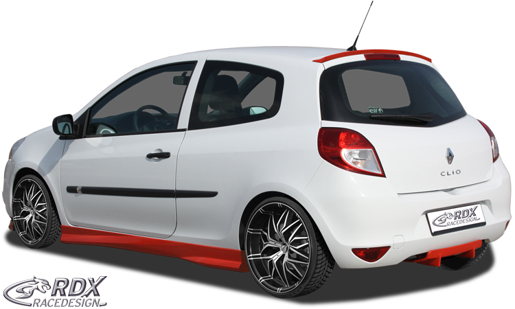 Bas de caisse (la paire) RDX pour RENAULT Clio 3 Phase 1 / 2 (hors RS) « Turbo »