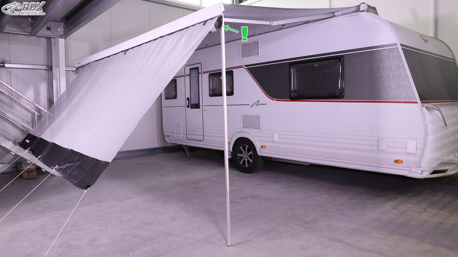 Rail double Keder RDX DUO-KEDER 1m pour auvents de camping