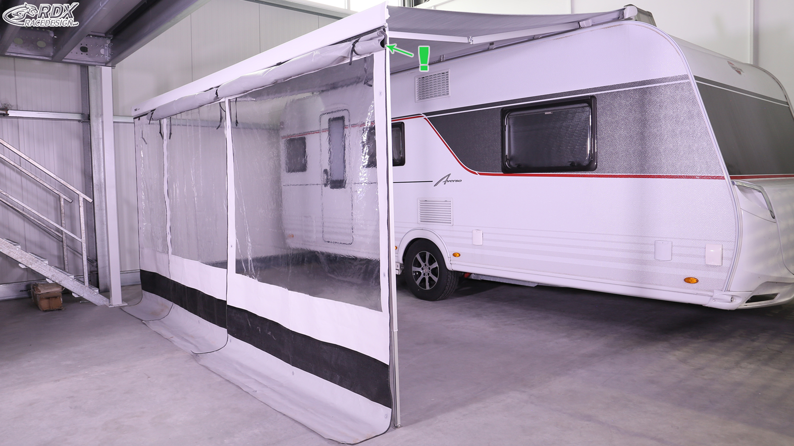Rail double Keder RDX DUO-KEDER 1m pour auvents de camping