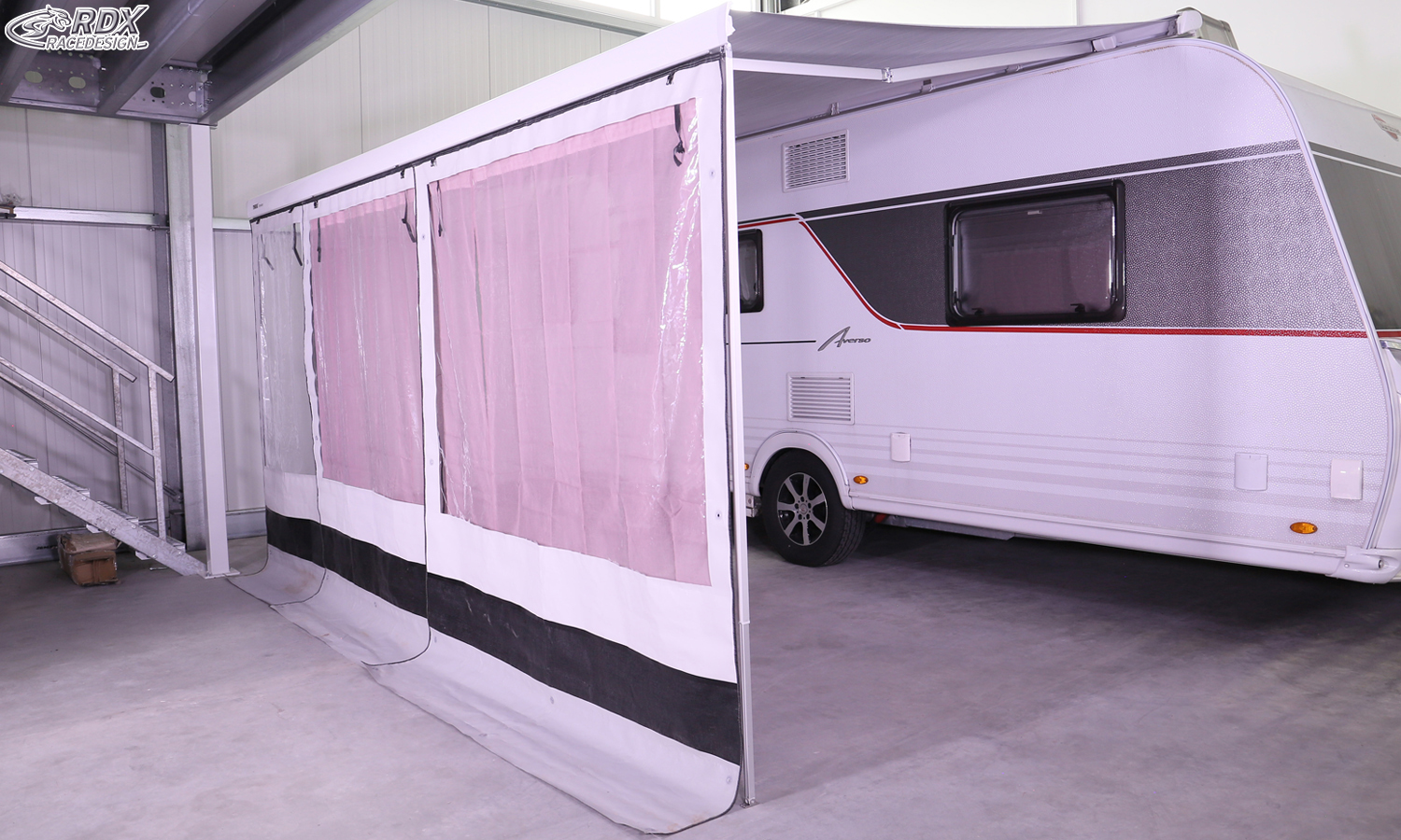 Kit de fixation à clip RDX pour rails Keder dans les auvents de camping, par exemple pour les rideaux (15x/45 pièces).