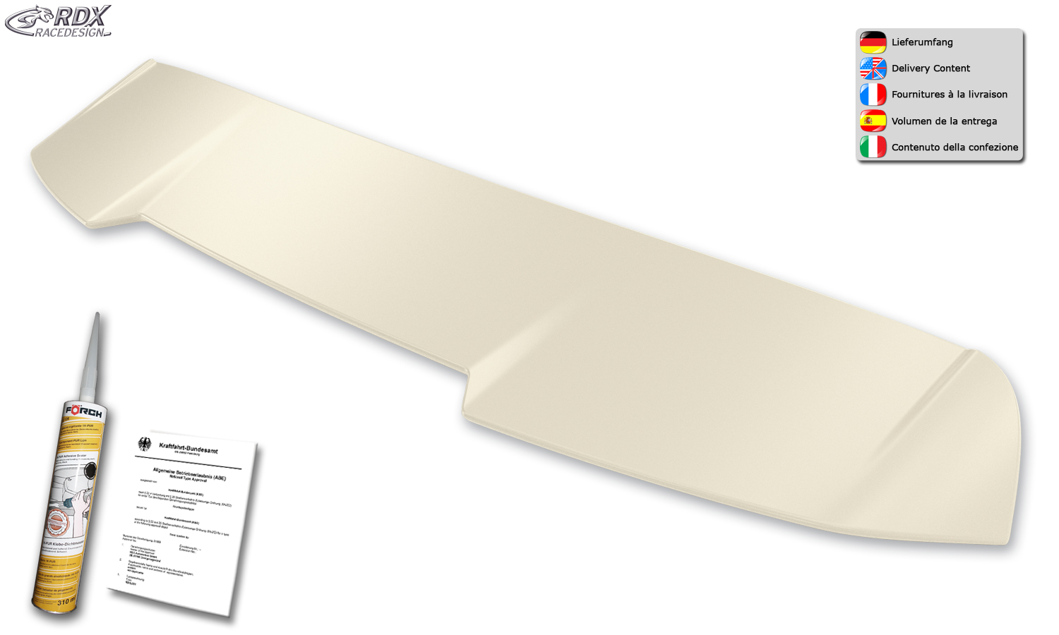 Aileron / Becquet RDX pour AUDI A4 B8, B81, 8K Avant / Break (2008-2015) Aileron de coffre arrière