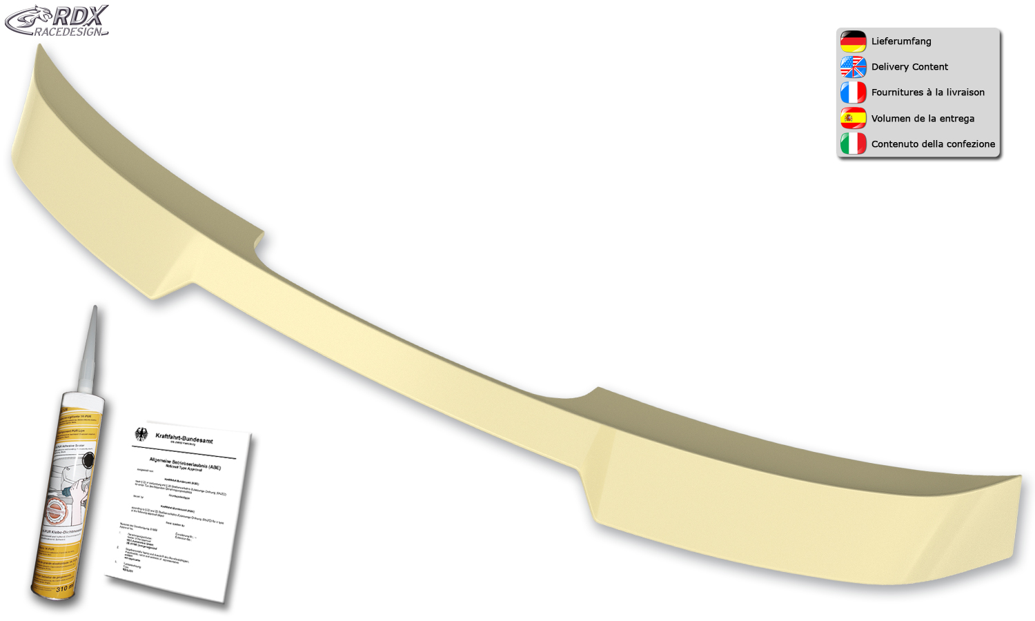 Aileron / Becquet RDX pour VW Polo 2G, aileron de coffre arrière