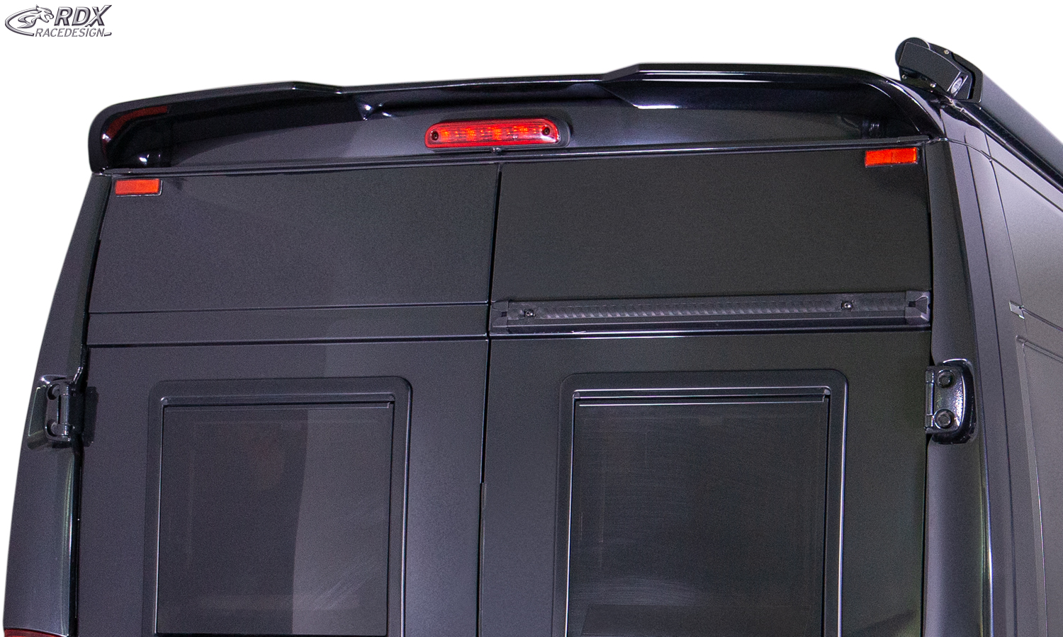 Aileron / Becquet RDX pour FIAT Ducato, CITROËN Jumper/Relay, OPEL, VAUXHALL Movano, PEUGEOT Boxer, TOYOTA Proace Max, IVECO eSuperJolly et RAM ProMaster (H2) ; aileron de coffre