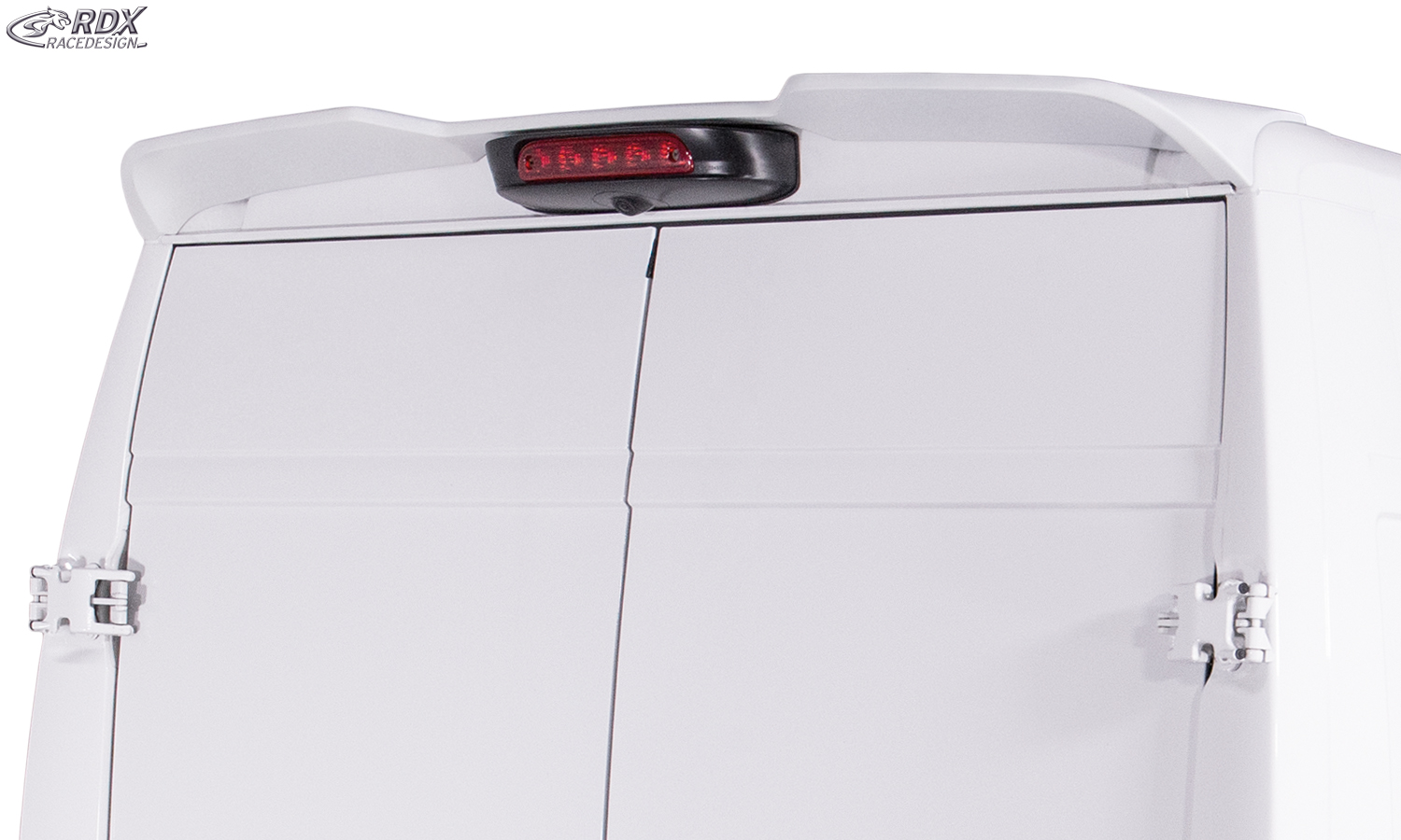 Aileron / Becquet RDX pour FIAT Ducato, CITROËN Jumper/Relay, OPEL, VAUXHALL Movano, PEUGEOT Boxer, TOYOTA Proace Max, IVECO eSuperJolly et RAM ProMaster (H2) ; aileron de coffre