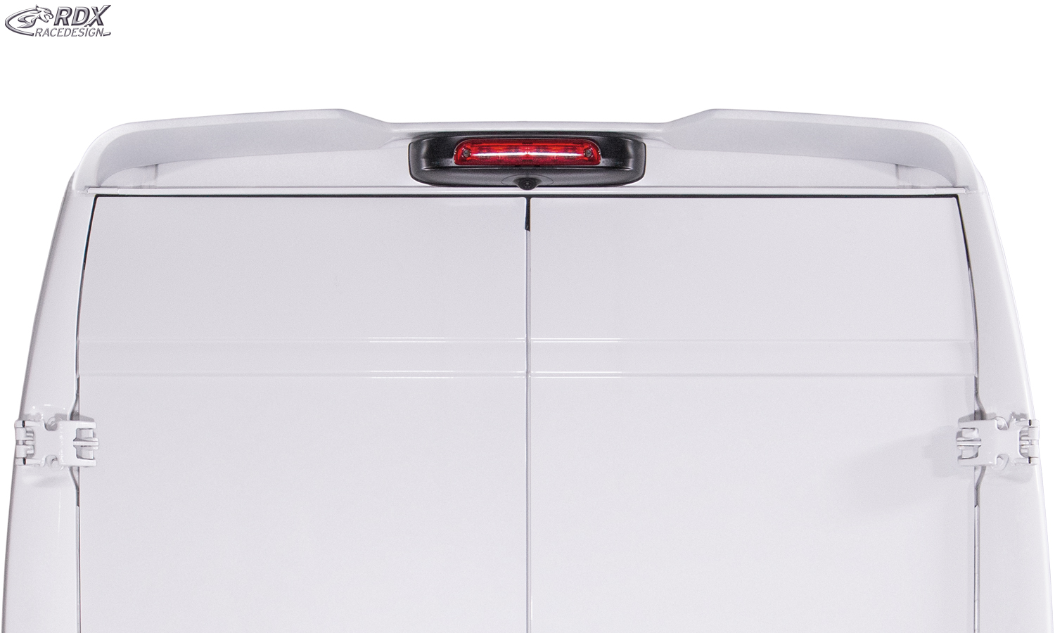 Aileron / Becquet RDX pour FIAT Ducato, CITROËN Jumper/Relay, OPEL, VAUXHALL Movano, PEUGEOT Boxer, TOYOTA Proace Max, IVECO eSuperJolly et RAM ProMaster (H2) ; aileron de coffre