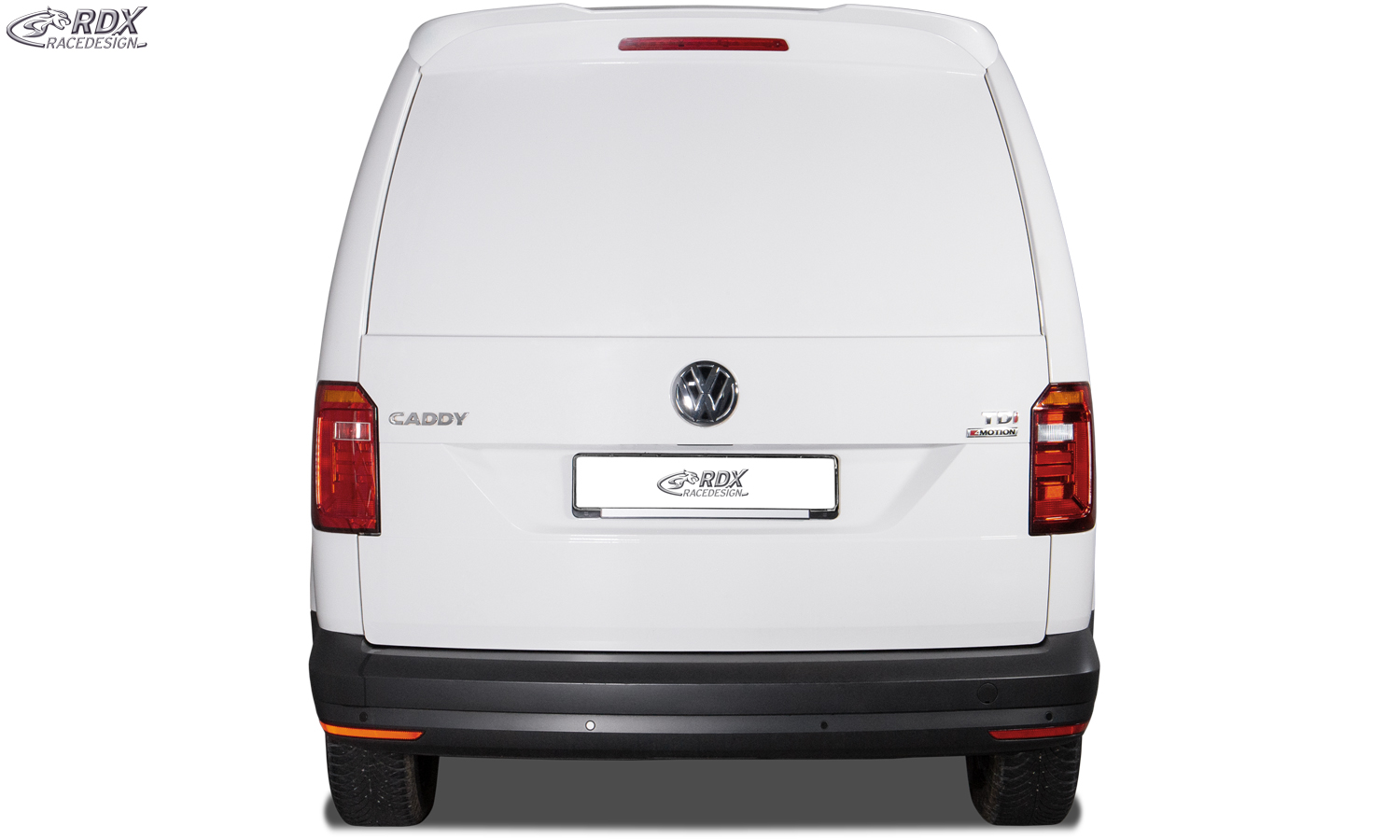 Aileron / Becquet RDX pour VW Caddy 2K 2KN (2015-2020) pour coffre simple, aileron arrière de coffre