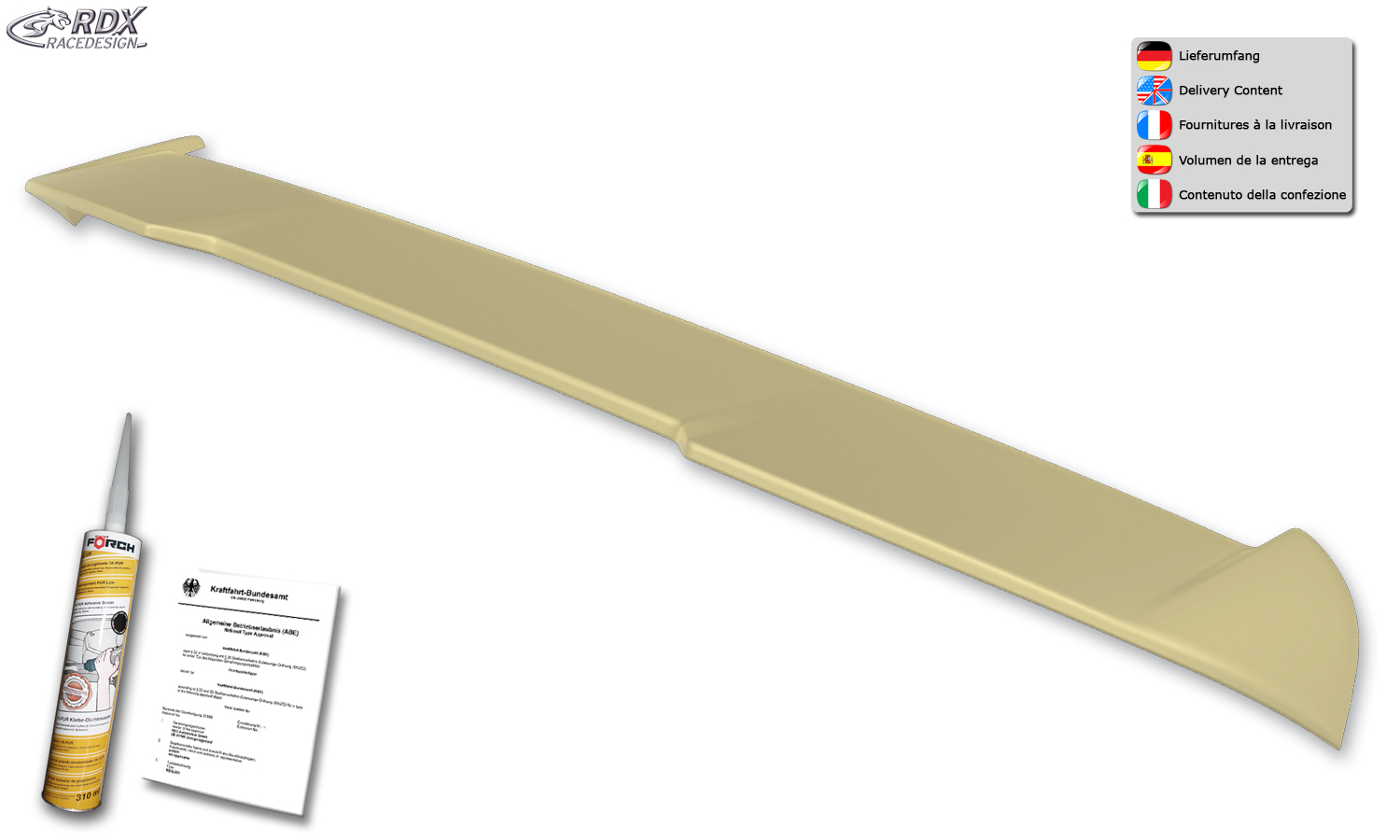 Aileron / Becquet RDX pour DACIA Sandero 3 (DJF) 2020+ Aileron de coffre arrière