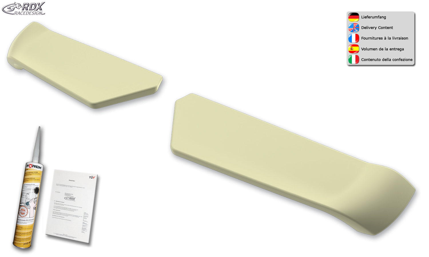 Aileron / Becquet RDX pour MERCEDES Vito & Viano 639 (2003-2014) (pour hayon / coffre simple) Aileron de coffre arrière