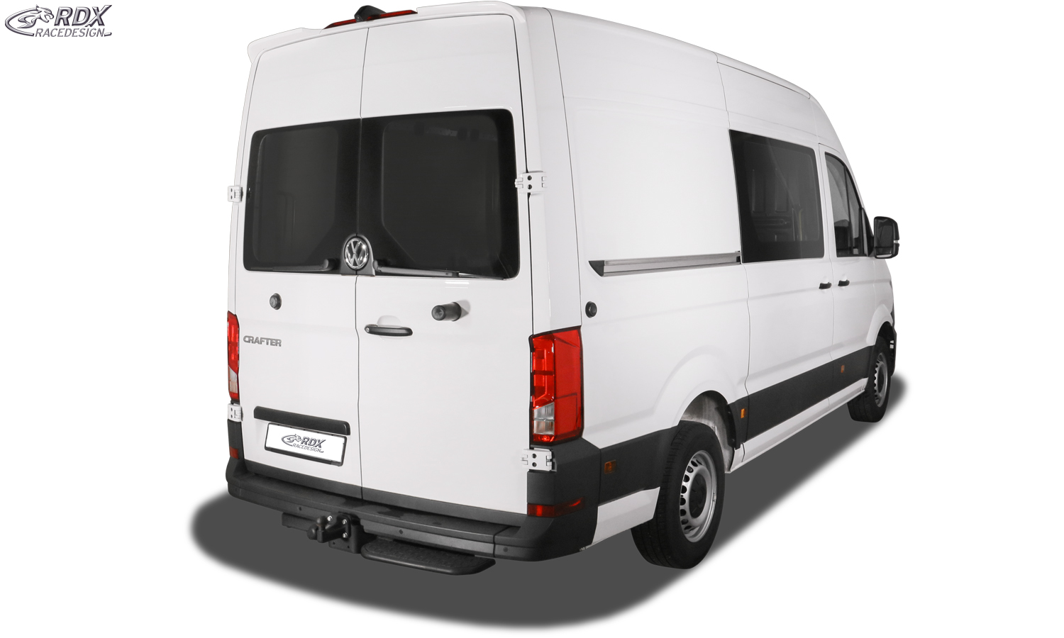 Aileron / Becquet RDX pour VW Crafter toit surélevé (H2) et MAN TGE toit surélevé Standard H2 (2017-présent) Aileron de coffre arrière
