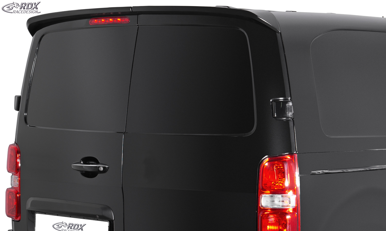 Aileron / Becquet RDX pour CITROËN Jumpy / Dispatch & SpaceTourer, FIAT Scudo & Ulysse, OPEL / VAUXHALL Zafira & Vivaro, PEUGEOT Expert & Traveller, TOYOTA Proace & Proace Verso (V) ; aileron de coffre et de portes arrière