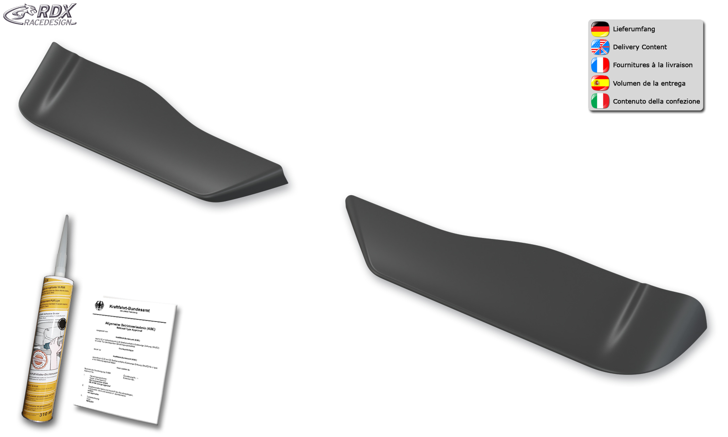Aileron / Becquet RDX pour IVECO Daily H2 (2014-présent) Aileron de coffre arrière