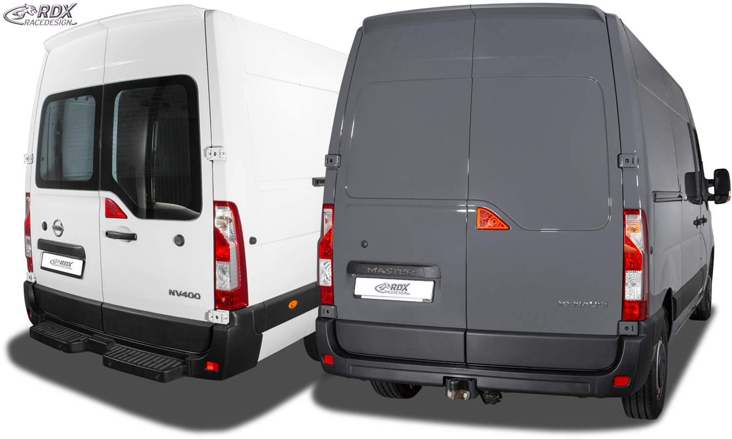 Aileron / Becquet RDX pour RENAULT Master H2, OPEL/VAUXHALL Movano H2, NISSAN NV400 H2 et NISSAN Interstar H2 ; aileron arrière
