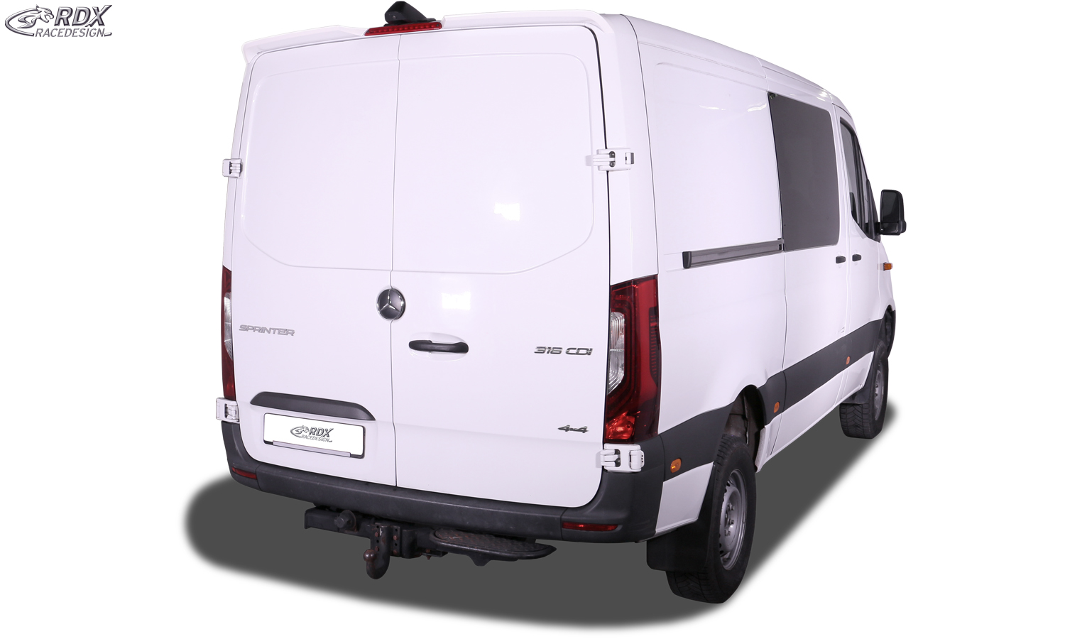 Aileron / Becquet RDX pour MERCEDES Sprinter H1 (2006-présent) et VW Crafter H1 (2006-2017) ; aileron de coffre arrière