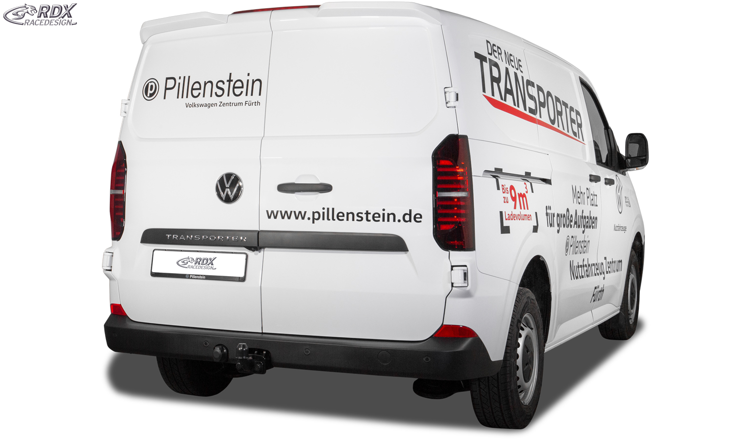 Aileron / Becquet RDX pour FORD Transit Custom / Tourneo Custom (2023+) et VW Transporter / Shuttle / Caravelle (2025+) ; aileron arrière