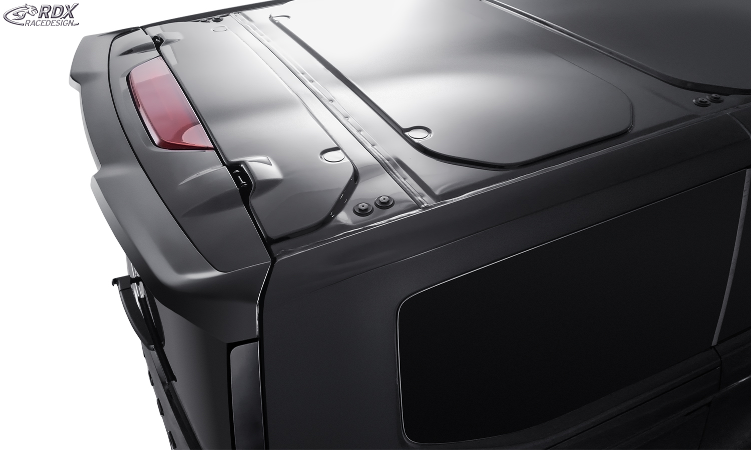 Aileron / Becquet RDX pour FORD Transit Custom / Tourneo Custom (2023+) et VW Transporter / Shuttle / Caravelle (2025+) ; aileron arrière