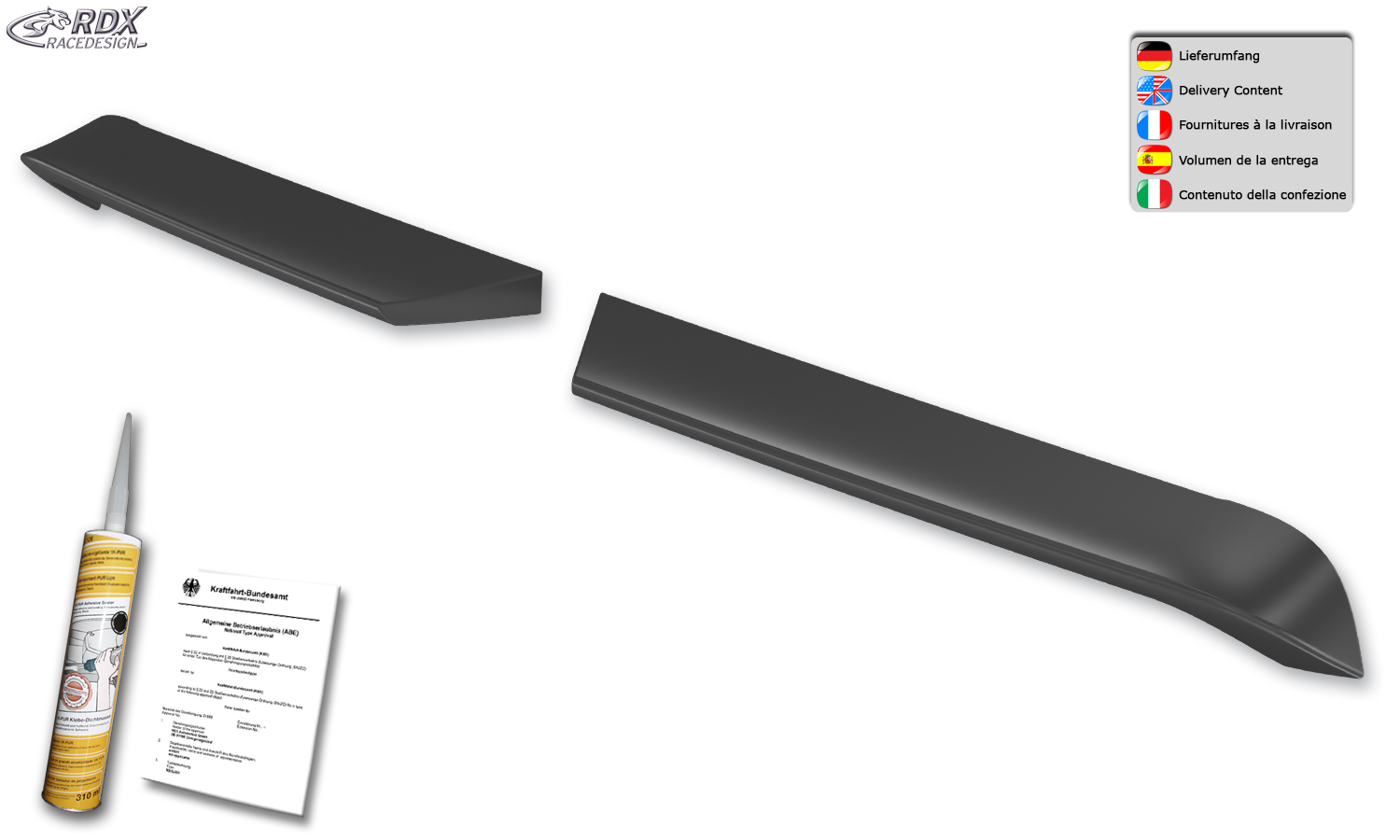 Aileron / Becquet RDX pour RENAULT Master H2 et NISSAN Interstar H2 (2024-présent) Aileron arrière