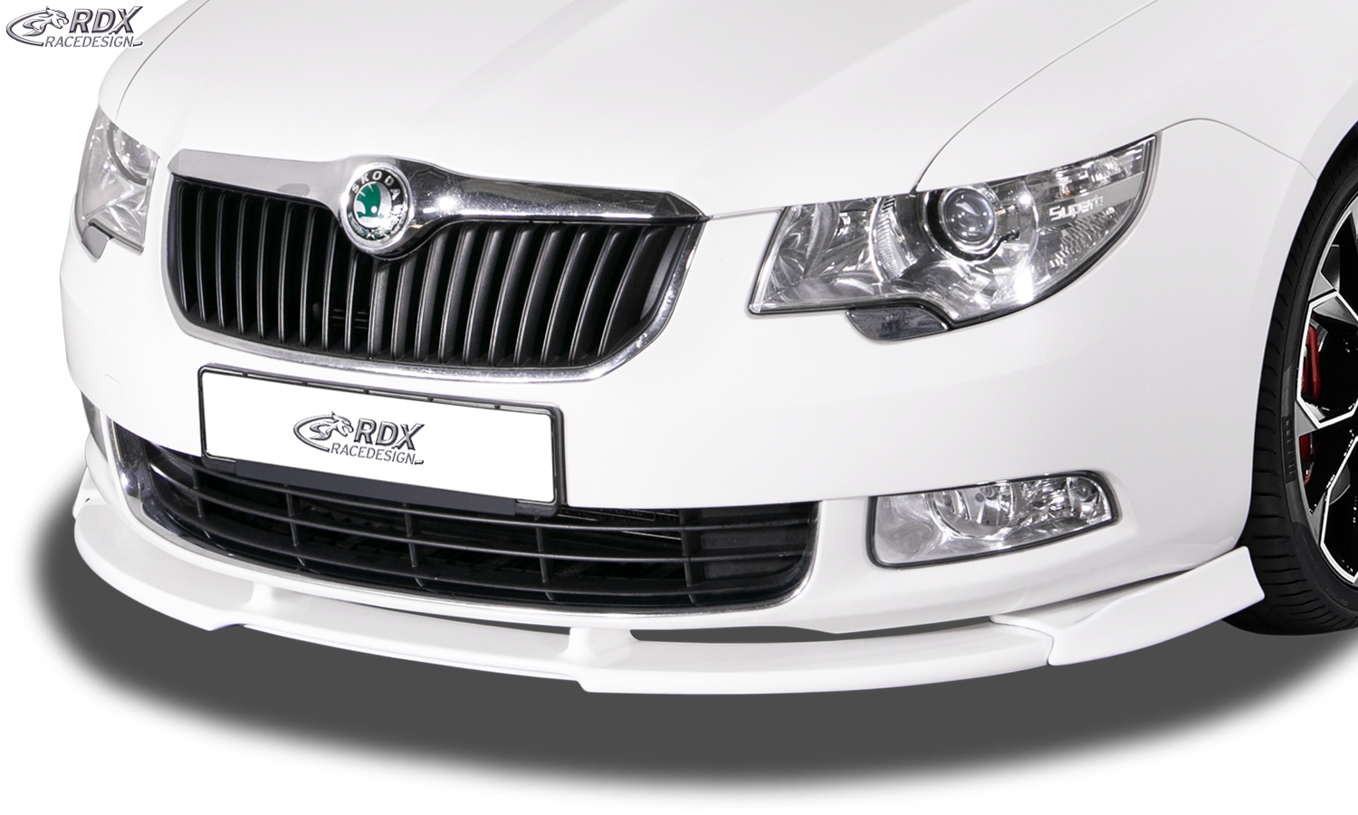 Ajout / Lame de pare-chocs avant RDX VARIO-X pour SKODA Superb 2 (3T) 2008-2013