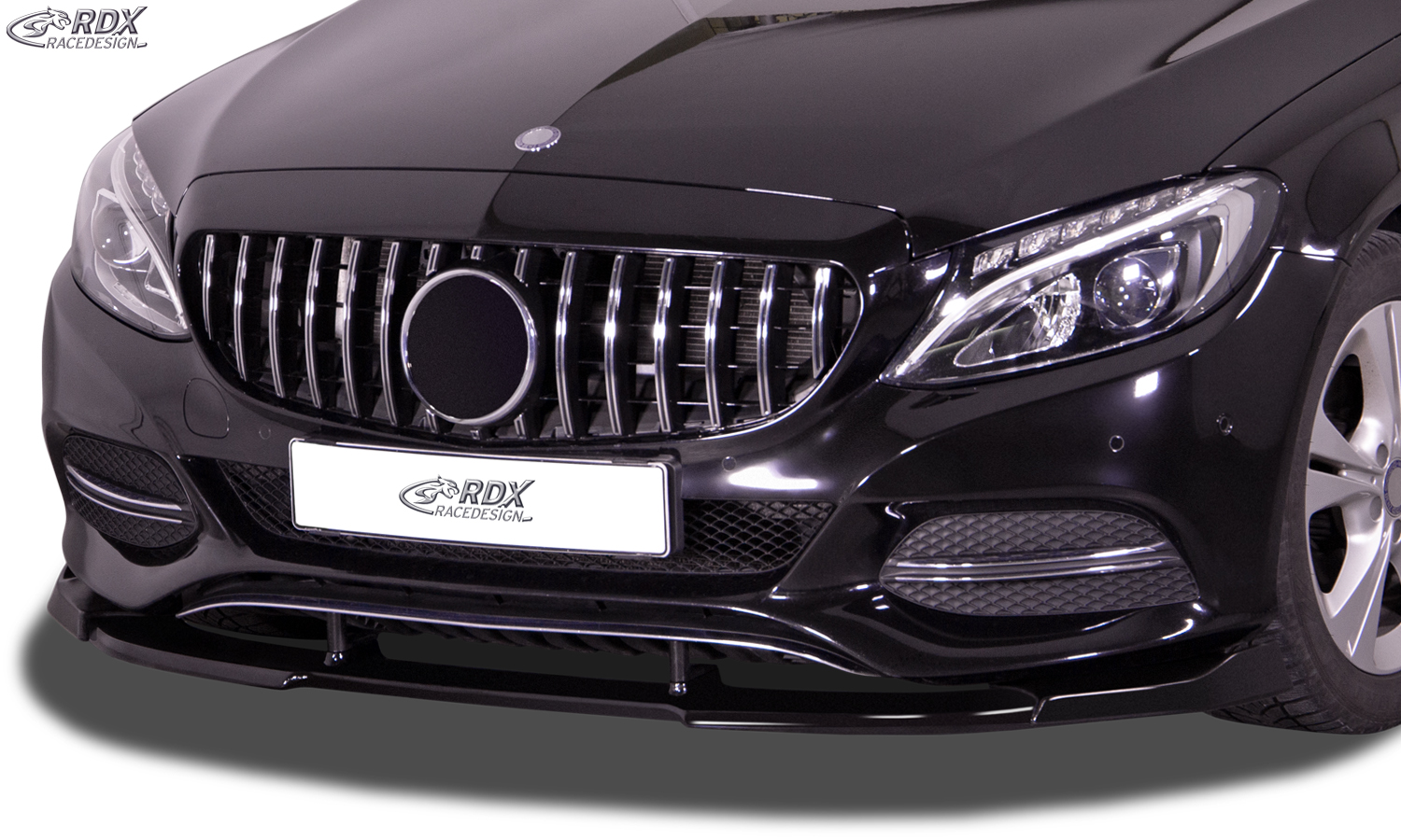 Ajout / Lame de pare-chocs avant RDX VARIO-X pour MERCEDES Classe C W205, S205, C205 (-2018) « V2 » Lame de pare-chocs avant