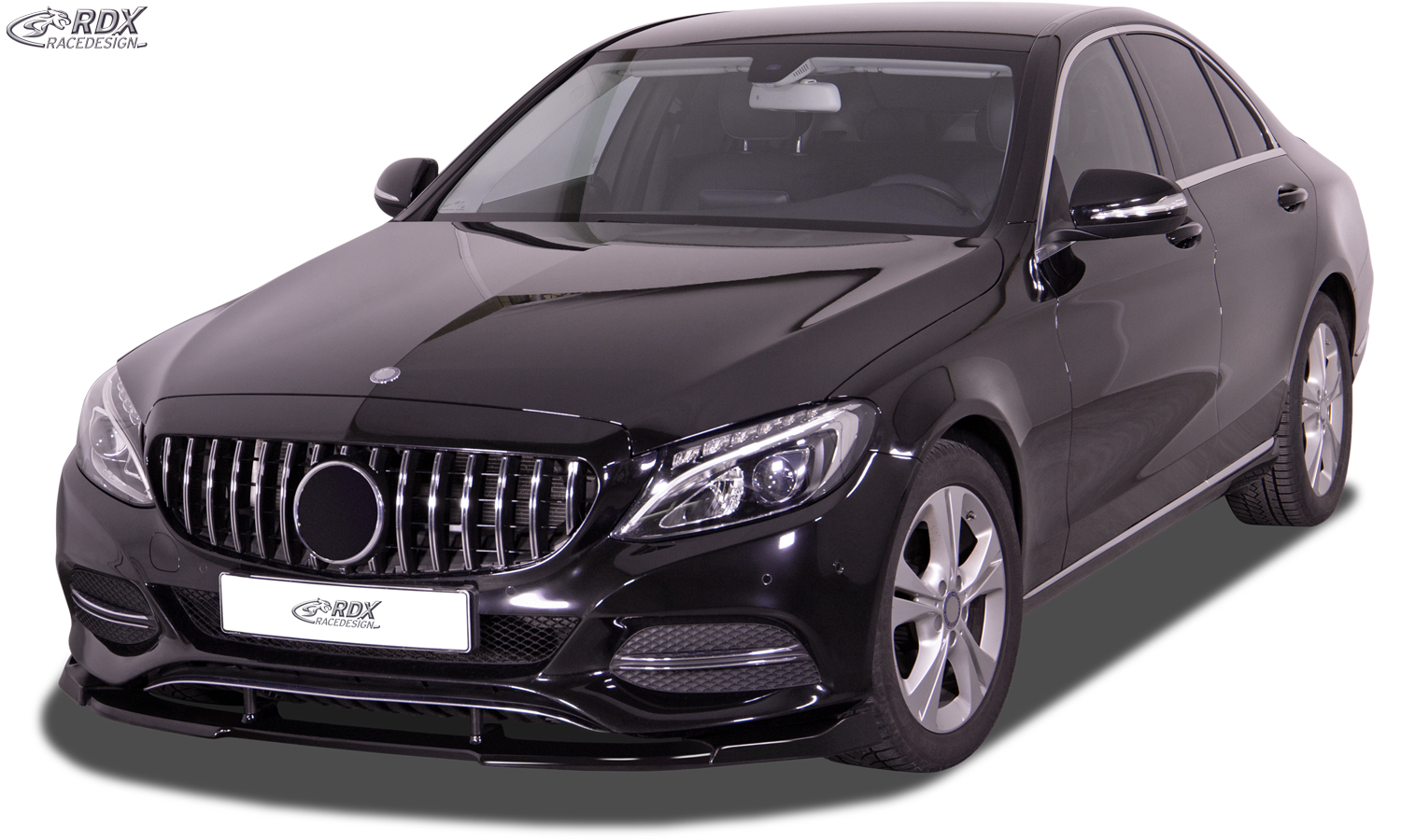 Ajout / Lame de pare-chocs avant RDX VARIO-X pour MERCEDES Classe C W205, S205, C205 (-2018) « V2 » Lame de pare-chocs avant