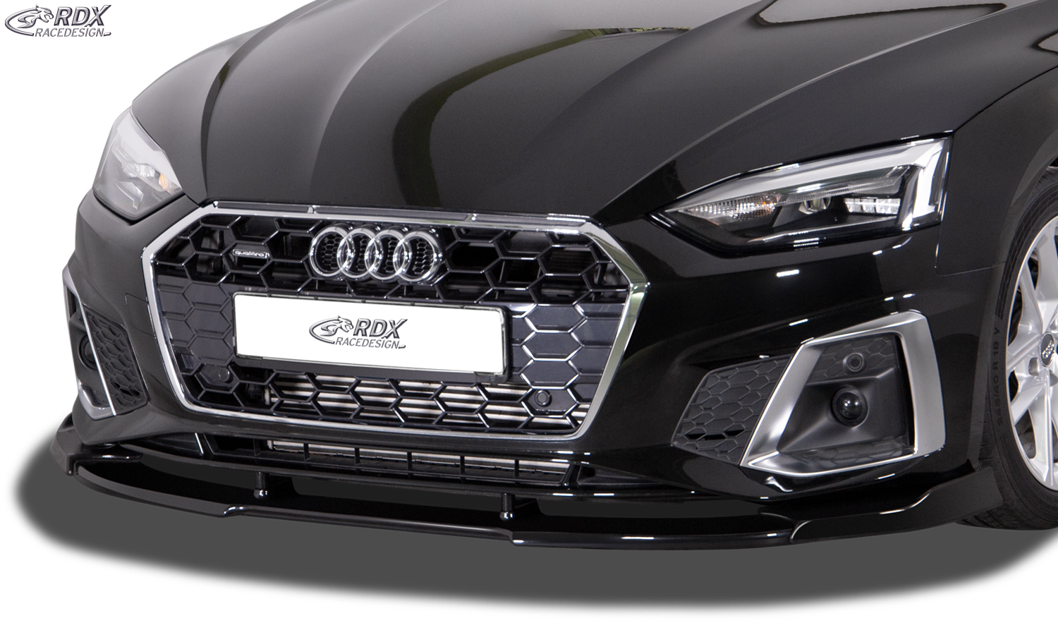 Ajout / Lame de pare-chocs avant RDX VARIO-X pour AUDI A5 S-Line / S5 (F5, 2020+) (Coupé + Cabriolet + Sportback)