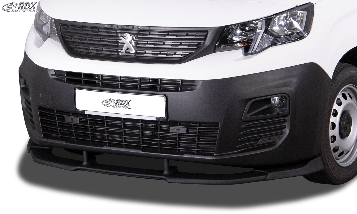 Ajout / Lame de pare-chocs avant RDX VARIO-X pour CITROËN Berlingo, PEUGEOT Partner & Rifter, OPEL/VAUXHALL Combo, TOYOTA ProAce City (Type E, 2018+)