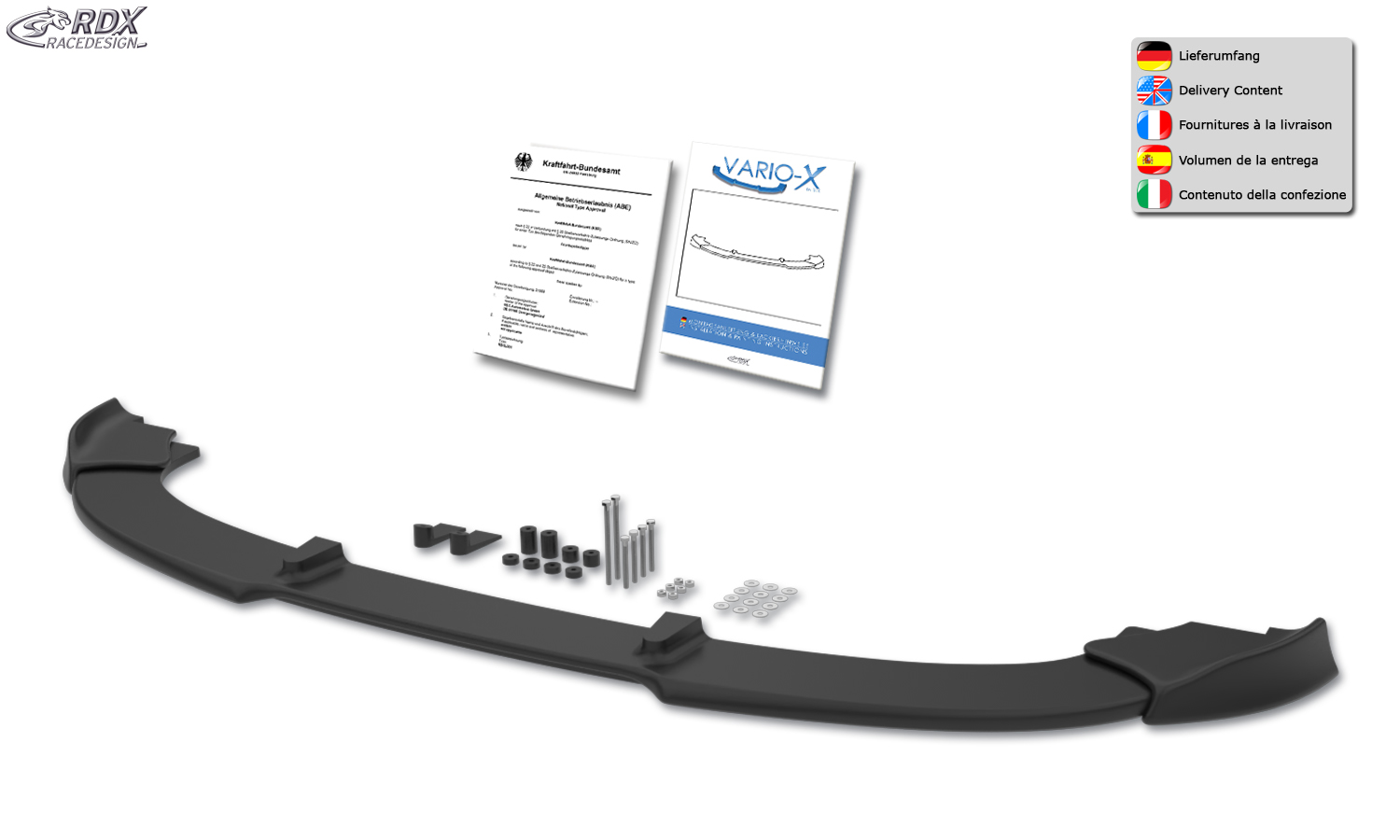 Ajout / Lame de pare-chocs avant RDX VARIO-X pour CHRYSLER 300C