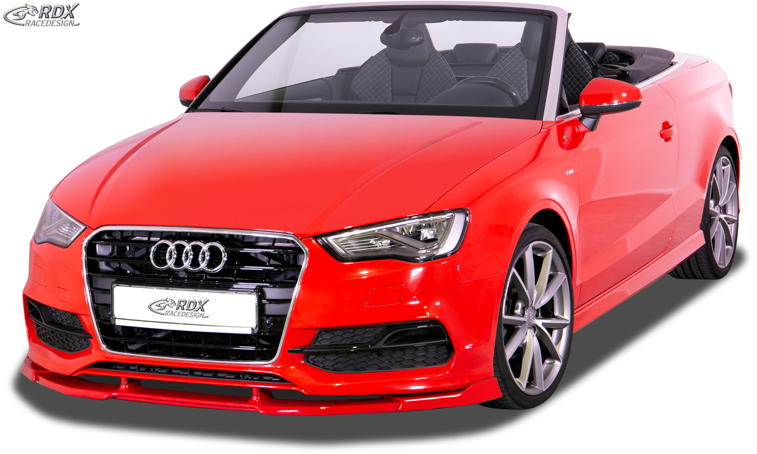 Ajout / Lame de pare-chocs avant RDX VARIO-X pour AUDI A3 8V7 Cabriolet / S3 Cabriolet (Pare-chocs avant S-Line / S3 - 2016)