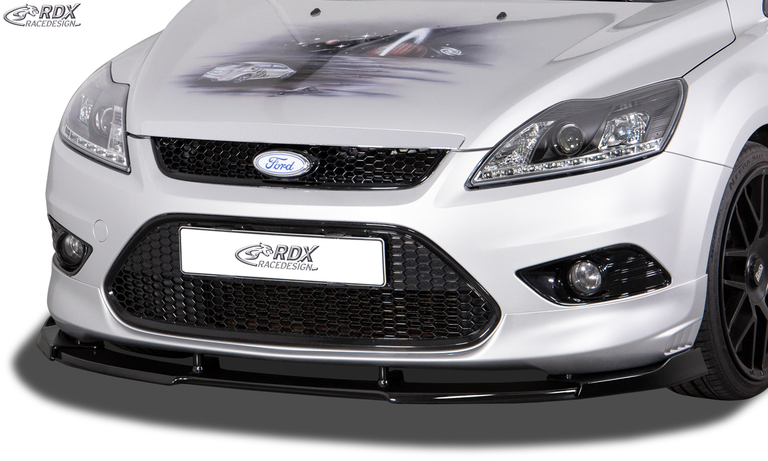 Ajout / Lame de pare-chocs avant RDX VARIO-X pour FORD Focus 2 Facelift 2008+ (pour Sport / Stylingpack)