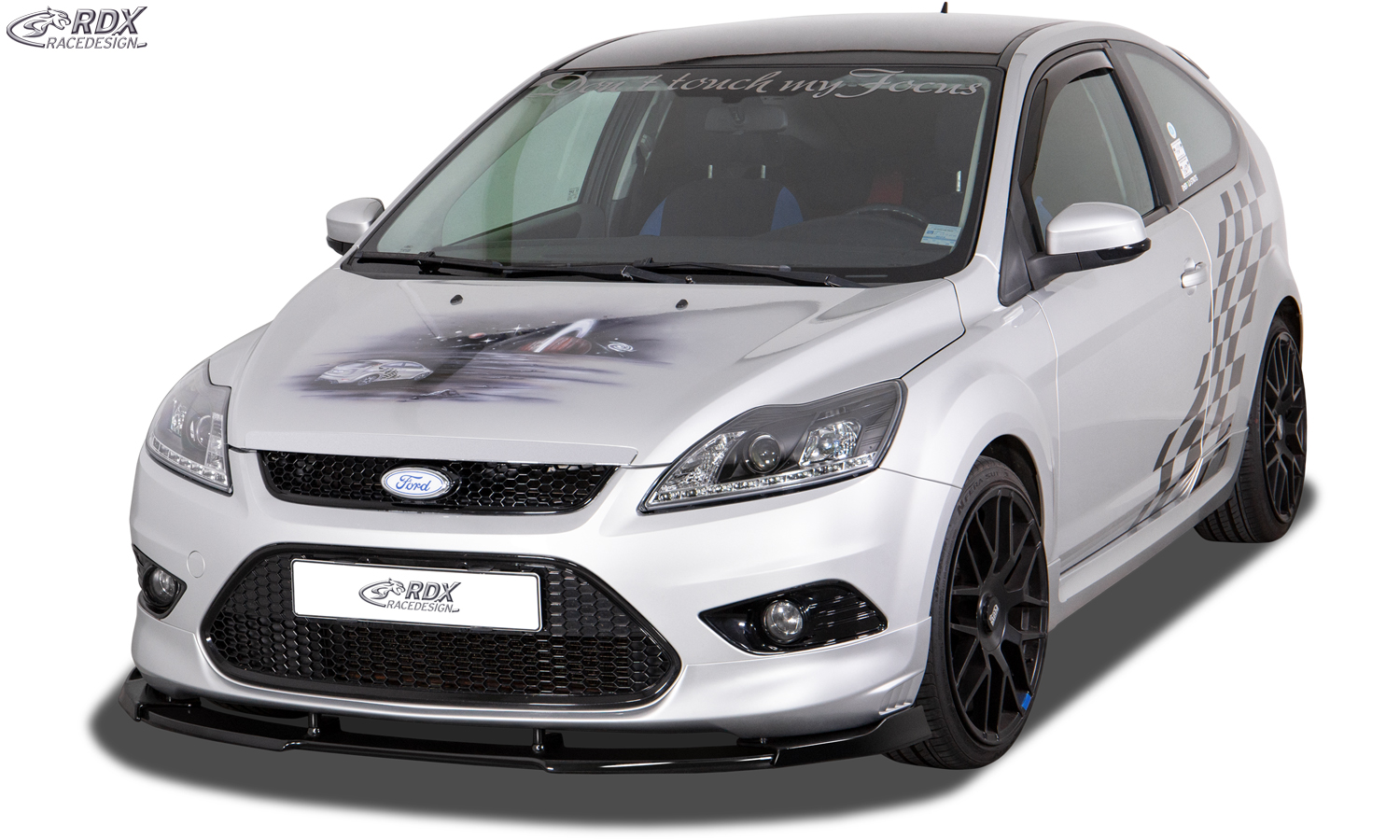 Ajout / Lame de pare-chocs avant RDX VARIO-X pour FORD Focus 2 Facelift 2008+ (pour Sport / Stylingpack)