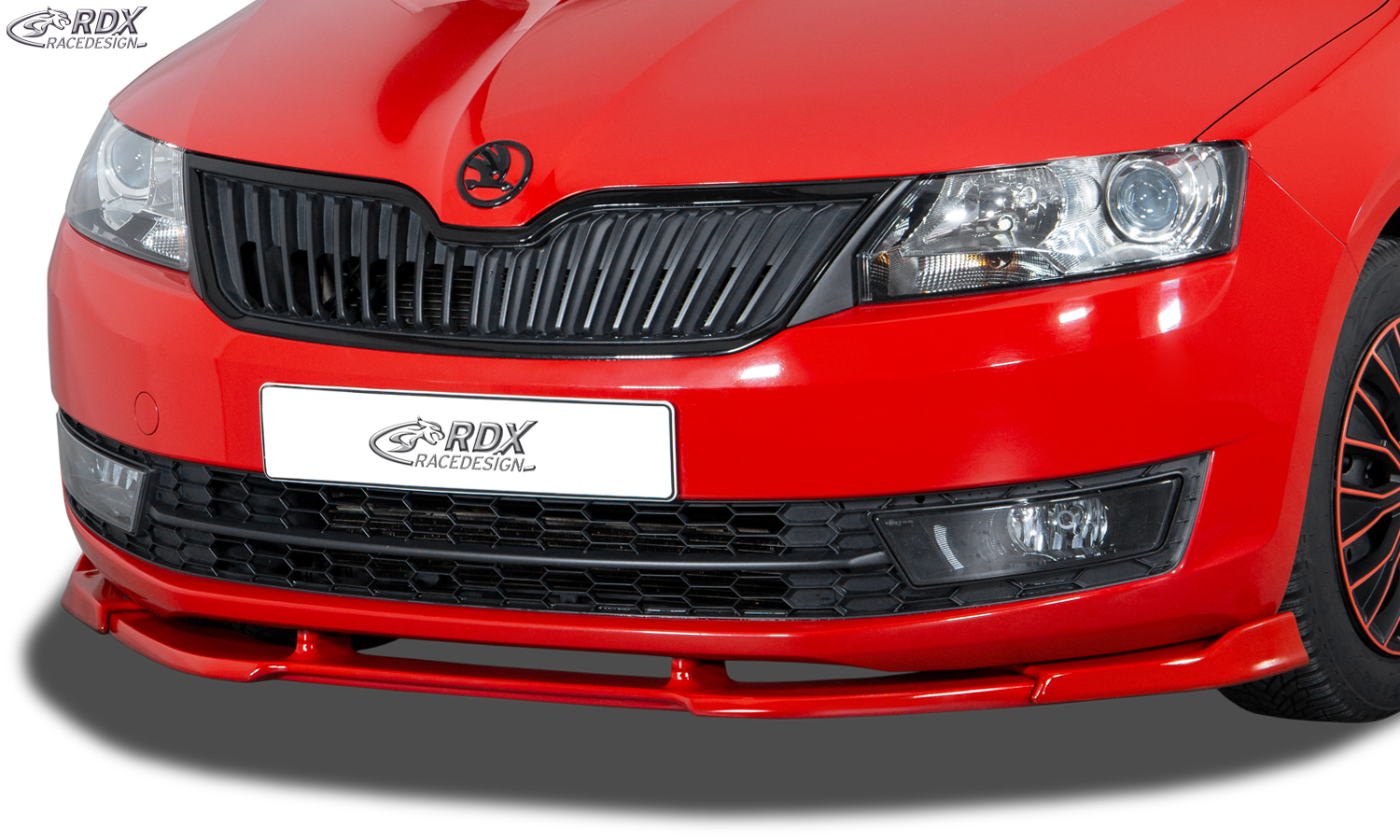 Ajout / Lame de pare-chocs avant RDX VARIO-X pour SKODA Rapid (NH) 2012+