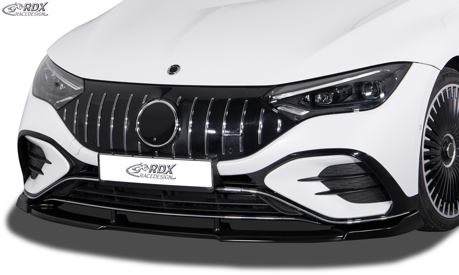 Ajout / Lame de pare-chocs avant RDX VARIO-X pour Mercedes EQE Berline, également AMG et AMG-Line (V295, 2022+)