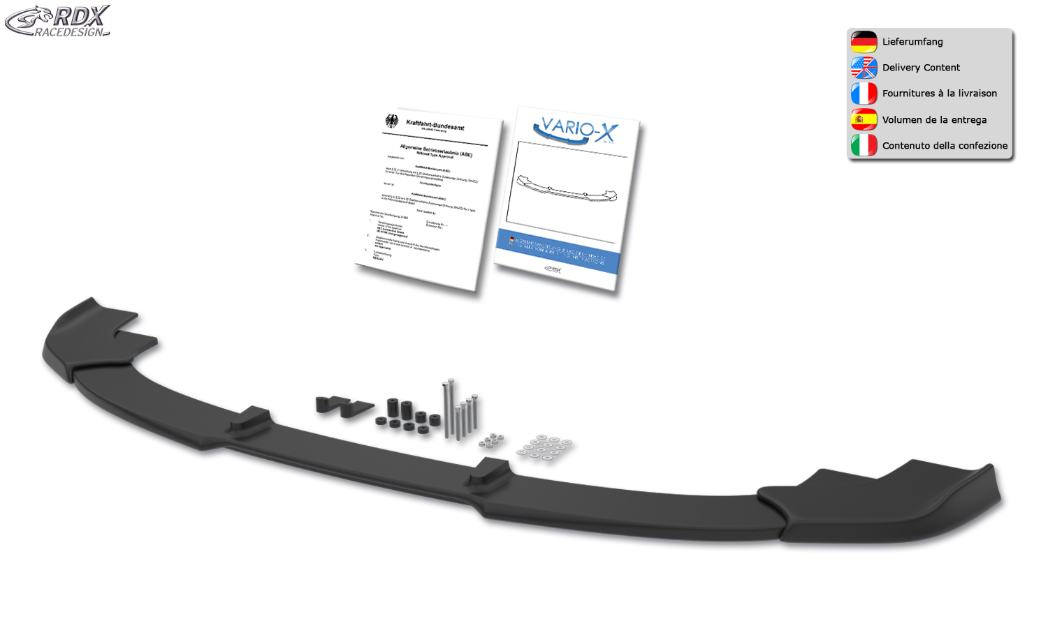 Ajout / Lame de pare-chocs avant RDX VARIO-X pour RENAULT Master (2019+)