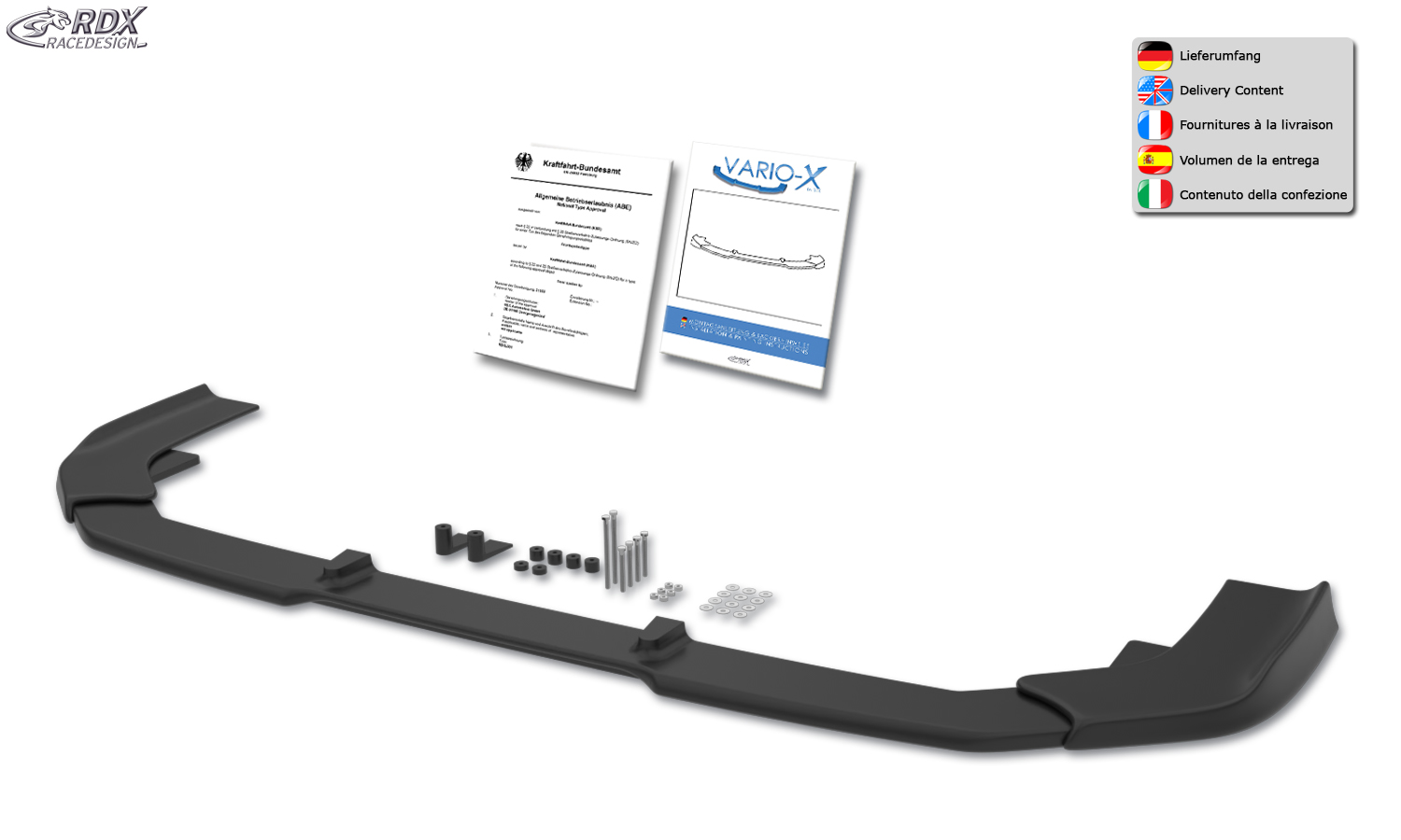 Ajout / Lame de pare-chocs avant RDX VARIO-X pour MAXUS DELIVER 9 (2020+)