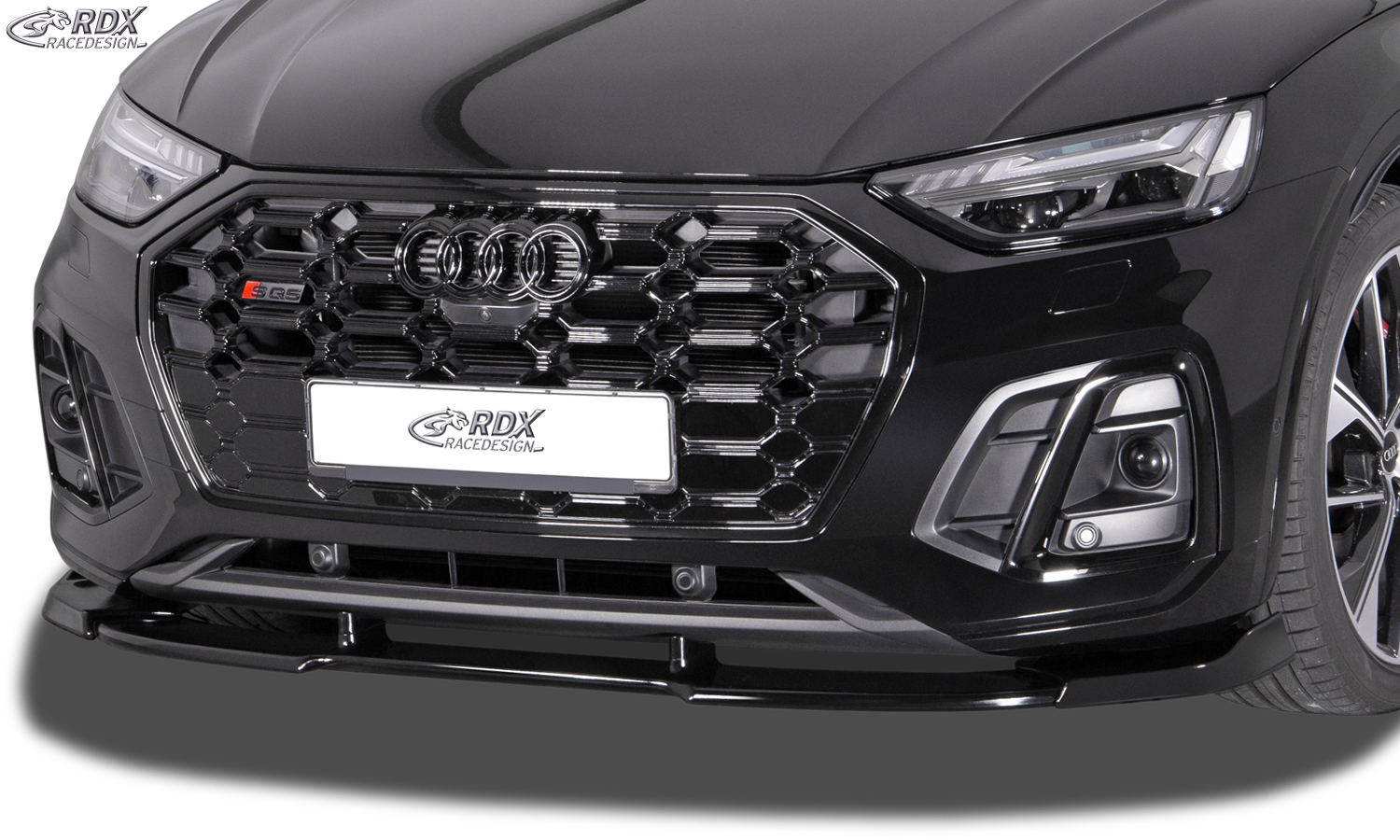 Ajout / Lame de pare-chocs avant RDX VARIO-X pour AUDI Q5 S-Line et SQ5 (année-modèle 2021 et suivantes), incluant le splitter de lèvre avant Sportback
