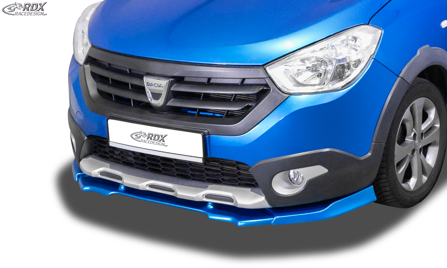 RDX Spoiler Avant VARIO-X pour DACIA Dokker Stepway (SD) & Lodgy Stepway (SD) Répartiteur de Lèvre Avant