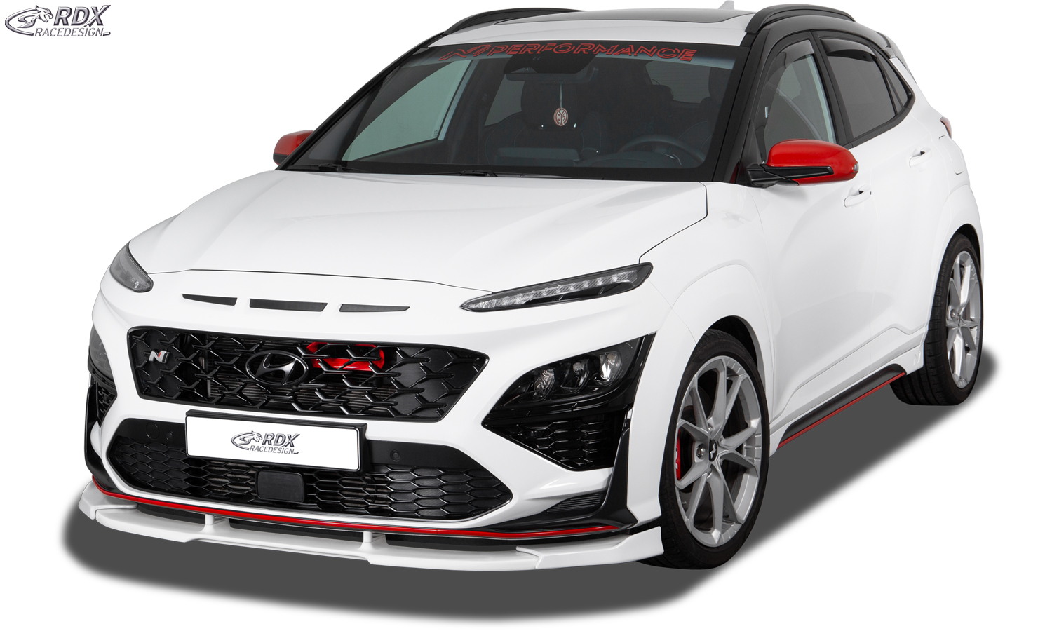 Ajout / Lame de pare-chocs avant RDX VARIO-X pour HYUNDAI KONA (2020-2023) N / N-Line