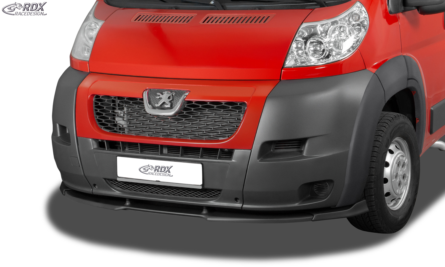 Ajout / Lame de pare-chocs avant RDX VARIO-X pour FIAT Ducato, CITROËN Jumper/Relay et PEUGEOT Boxer (2006-2014) (avec extensions d'ailes, eG Heavy/Maxi)