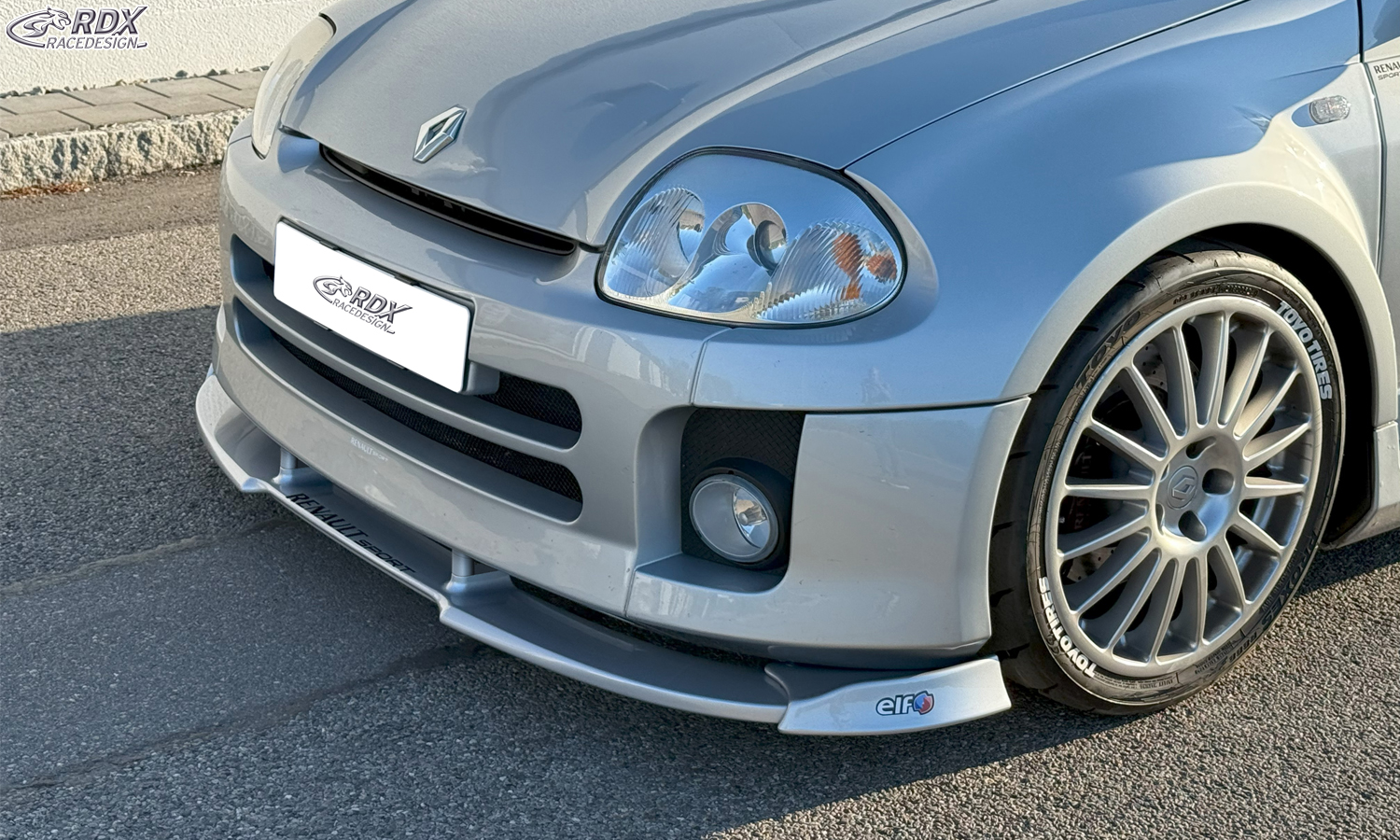 Ajout / Lame de pare-chocs avant RDX VARIO-X pour RENAULT Clio 2 V6
