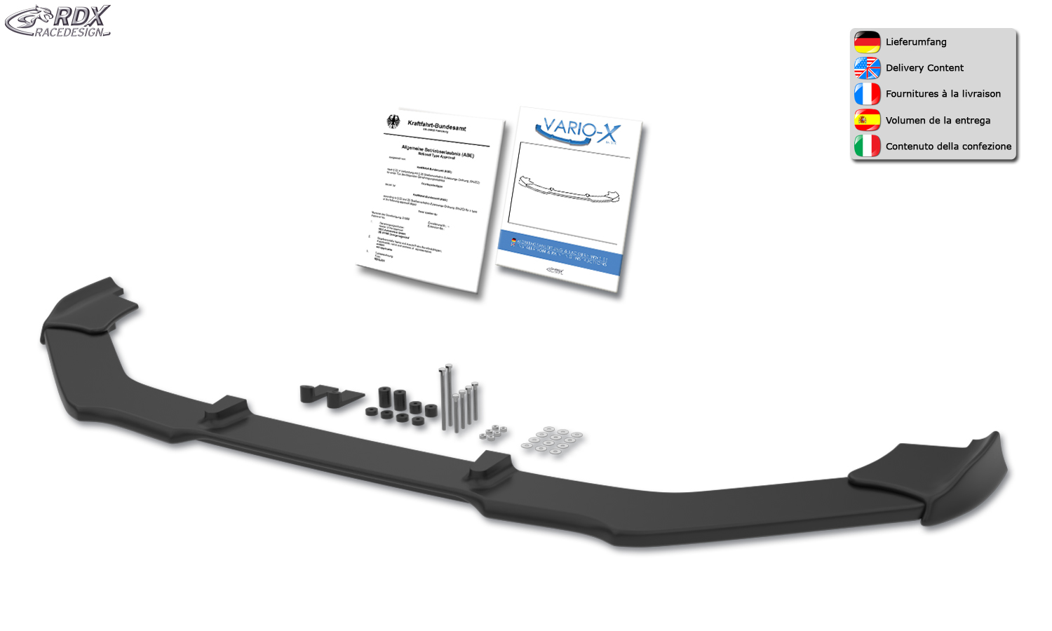 Ajout / Lame de pare-chocs avant RDX VARIO-X pour INFINITI Q60