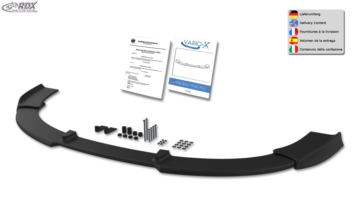 Ajout / Lame de pare-chocs avant RDX VARIO-X pour SUBARU Impreza (GR) 2007-2011