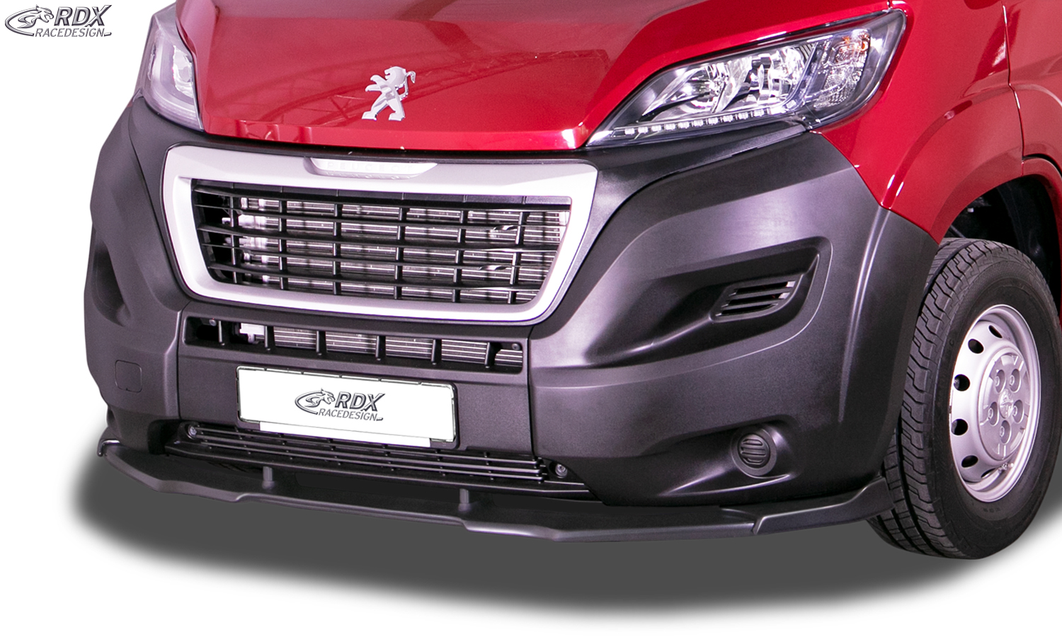 Ajout / Lame de pare-chocs avant RDX VARIO-X pour FIAT Ducato (2014-2024), CITROËN Jumper/Relay (2014-2024), OPEL/VAUXHALL Movano (2021-2024), PEUGEOT Boxer (2014-2024) et RAM ProMaster (2013-2025)