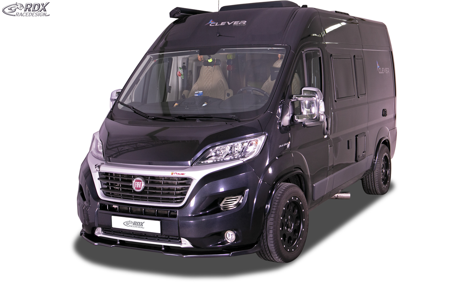 Ajout / Lame de pare-chocs avant RDX VARIO-X pour FIAT Ducato (2014-2024), CITROËN Jumper/Relay (2014-2024), OPEL/VAUXHALL Movano (2021-2024), PEUGEOT Boxer (2014-2024) et RAM ProMaster (2013-2025)
