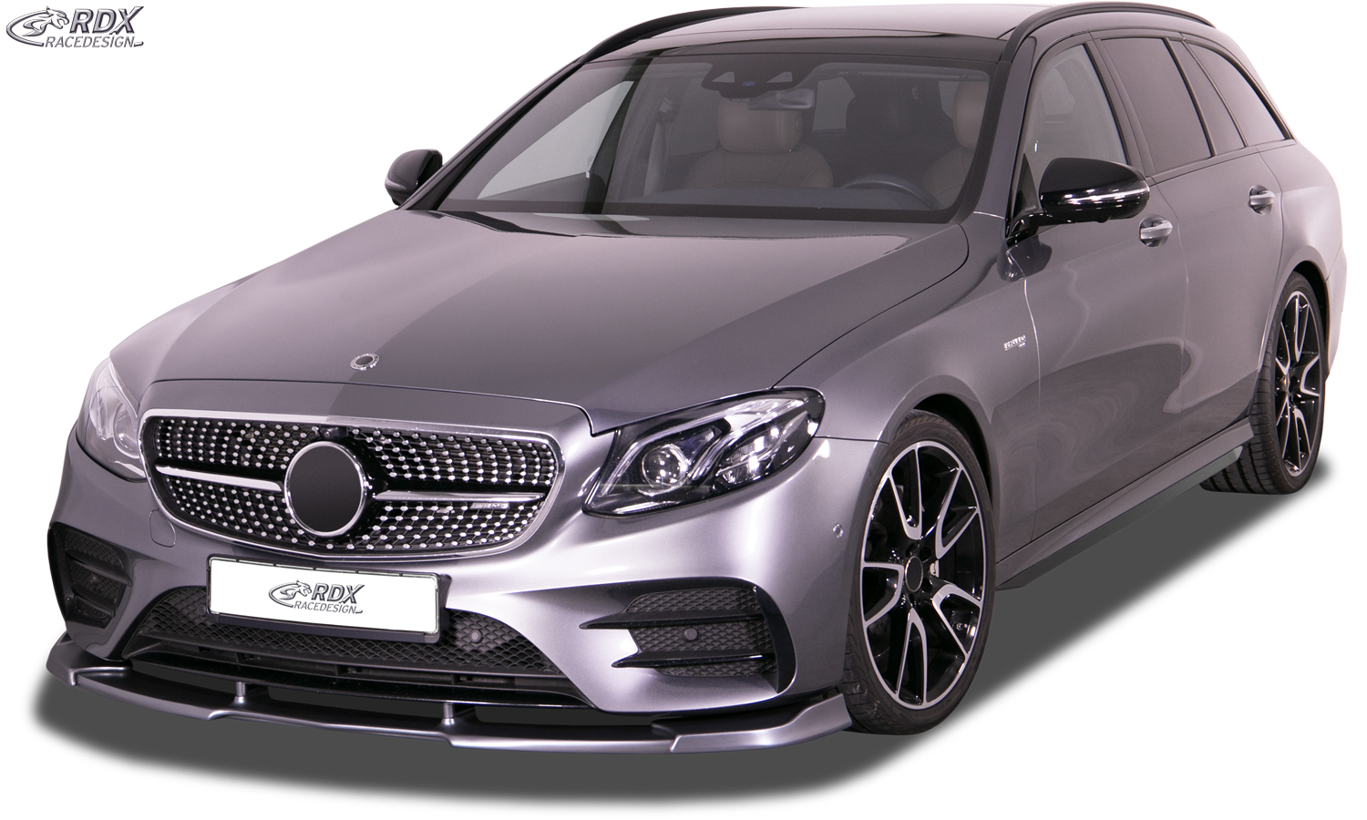 Ajout / Lame de pare-chocs avant RDX VARIO-X pour MERCEDES Classe E AMG-Line et E43 AMG W213 / S213 (2016-2020) « Design 2 »