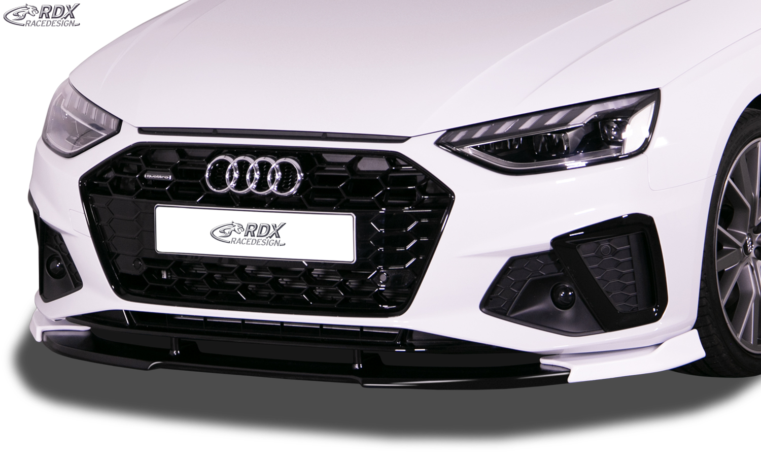 Ajout / Lame de pare-chocs avant RDX VARIO-X pour AUDI A4 8W B9 Facelift (2019+, pour pare-chocs avant S-Line et S4)