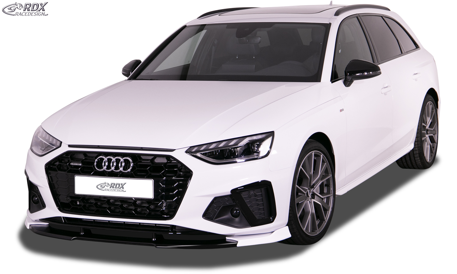 Ajout / Lame de pare-chocs avant RDX VARIO-X pour AUDI A4 8W B9 Facelift (2019+, pour pare-chocs avant S-Line et S4)