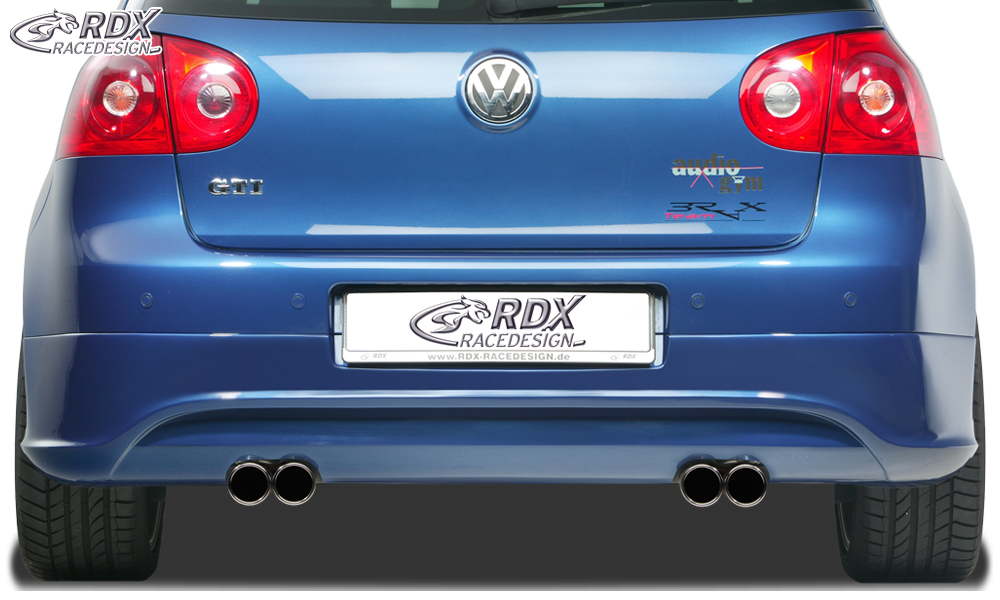 Diffuseur / Ajout de pare-chocs arrière RDX pour VW Golf 5 « R32 propre » avec orifices d'échappement gauche et droit