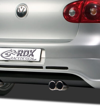 Diffuseur / Ajout de pare-chocs arrière RDX pour VW Golf 5 « GTI/R-Five » avec orifices d'échappement gauche et droit