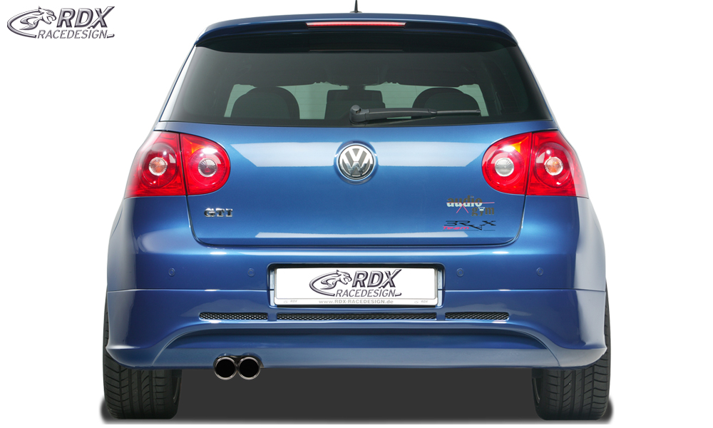 Diffuseur / Ajout de pare-chocs arrière RDX pour VW Golf 5 « GTI/R-Five » avec orifice d'échappement à gauche