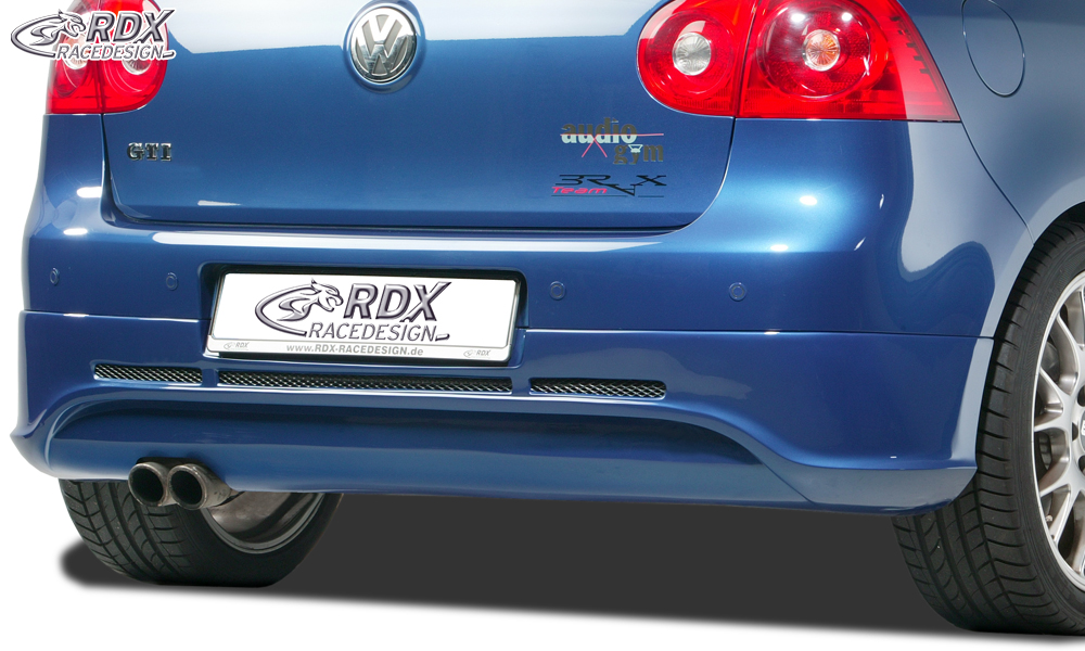 Diffuseur / Ajout de pare-chocs arrière RDX pour VW Golf 5 « GTI/R-Five » avec orifice d'échappement à gauche